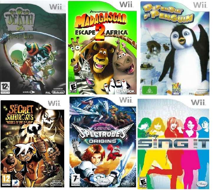 6x Nintendo wii games bundle