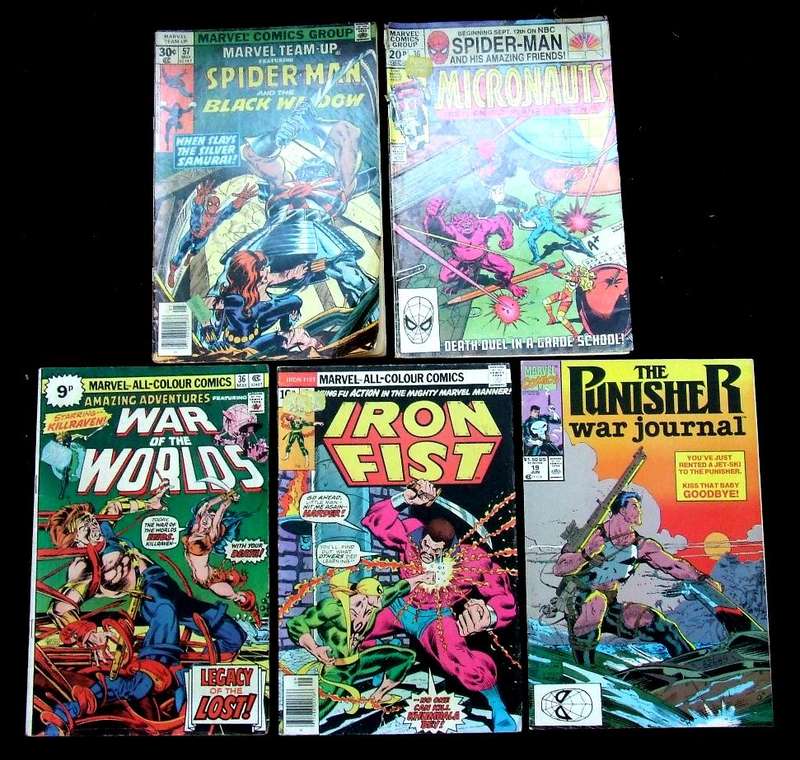Five Vintage Super Hero Comics