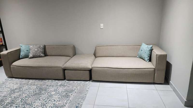 ZOLA - 4 SEATER COUCH WITH OTTOMAN