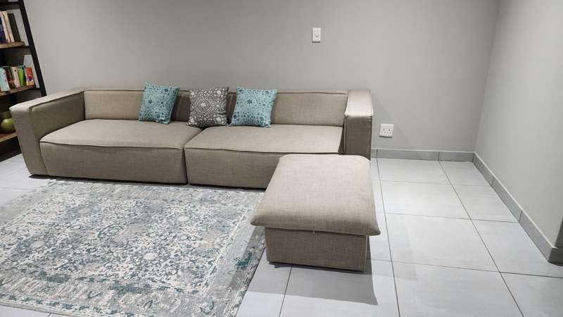 ZOLA - 4 SEATER COUCH WITH OTTOMAN