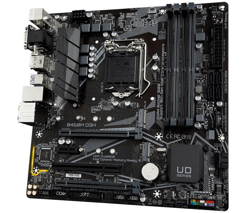 Gigabyte B460M D3H  LGA1200 Micro-ATX Desktop Motherboard  TAKES 10TH GEN CPU