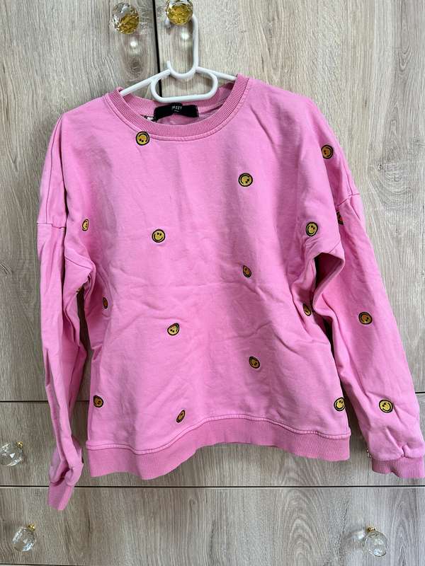 PINK TRACKSUIT CAPRI PANTS WITH EMOJI DESIGN FOR GIRLS OR LADY SIZE S