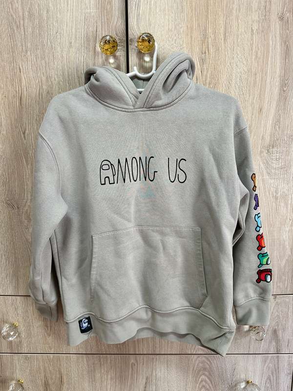 ZARA LIGHT GREY AMONG US HOODIE FOR BOY 140CM