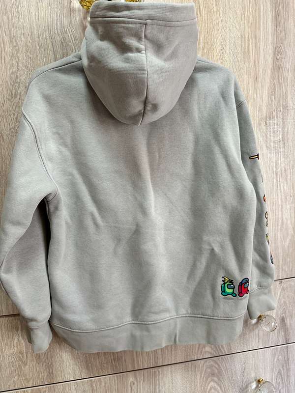 ZARA LIGHT GREY AMONG US HOODIE FOR BOY 140CM