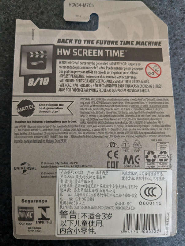 Hotwheels Back To The Future Time Machine Delorean car