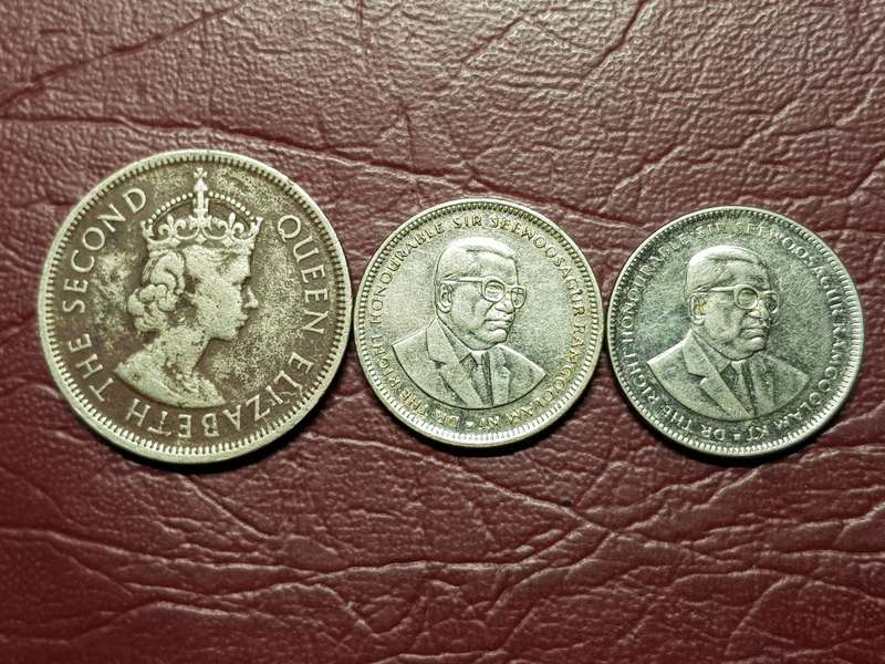 3 x Coins from Mauritius