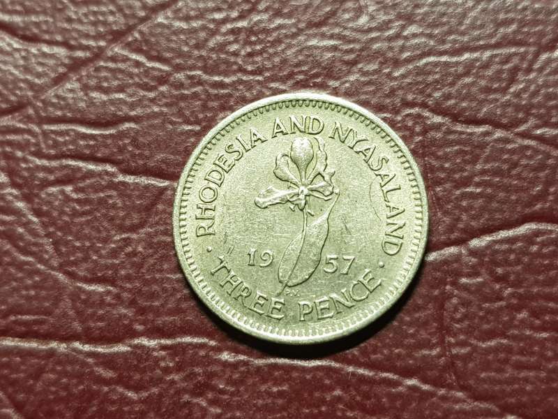 1957 Rhodesia 3 Pence