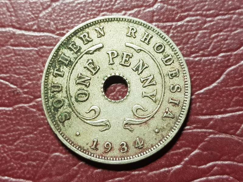 1934 Rhodesia One Penny
