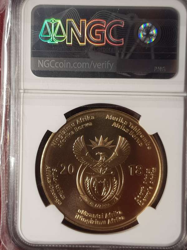 MS 70 NGC Graded 2018 RSA R50 - Nelson Mandela Centenary