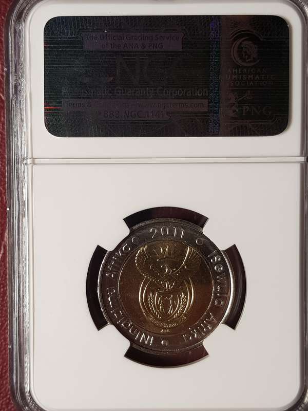 MS 66 NGC Graded 2011 RSA R5 - Rand 90th Anniversary