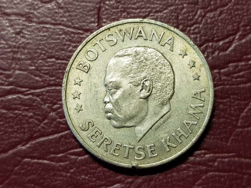 1966 Botswana Silver 50 Cent - Independence