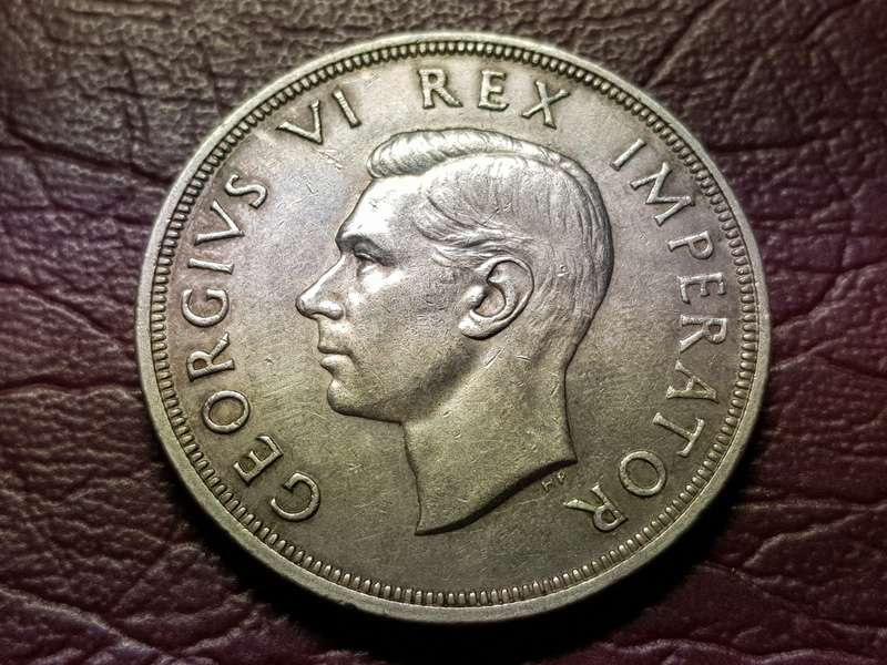 1947 SA Union Silver 5 Shillings