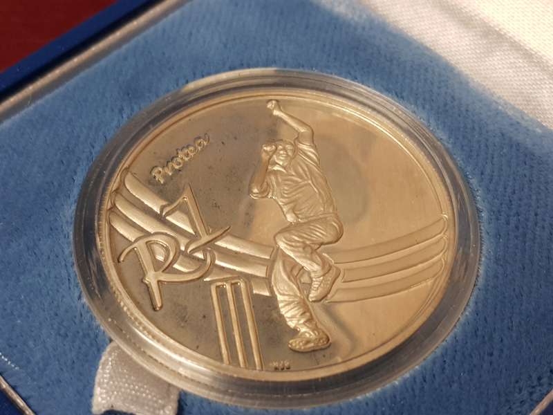 2003 RSA Sterling Silver R1 Cricket Proof Capsuled In Original SAM Box With C.O.A.
