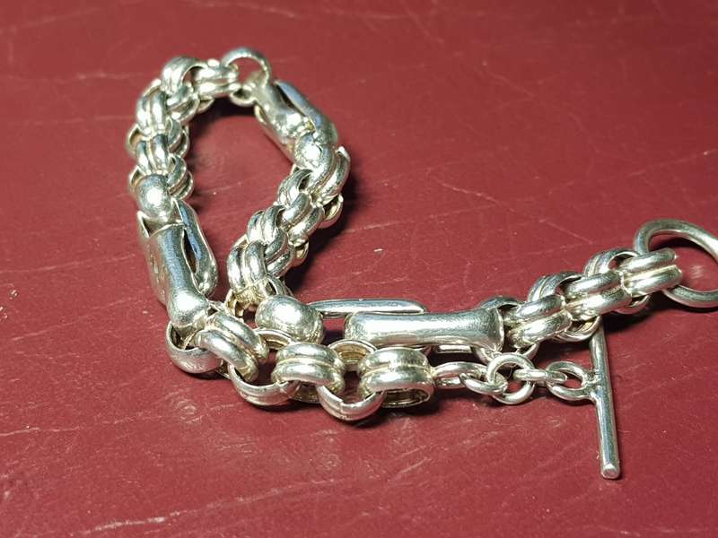 Lovely Genuine Solid Sterling Silver Bracelet in Very Good Condition - [28,6 g]
