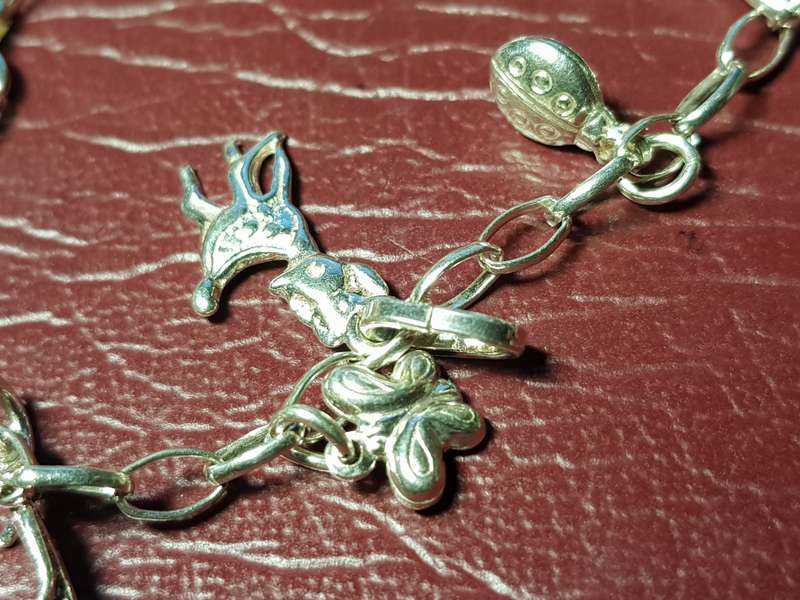 Lovely Genuine Solid Sterling Silver Charm Bracelet in Excellent Condition - [11 g]