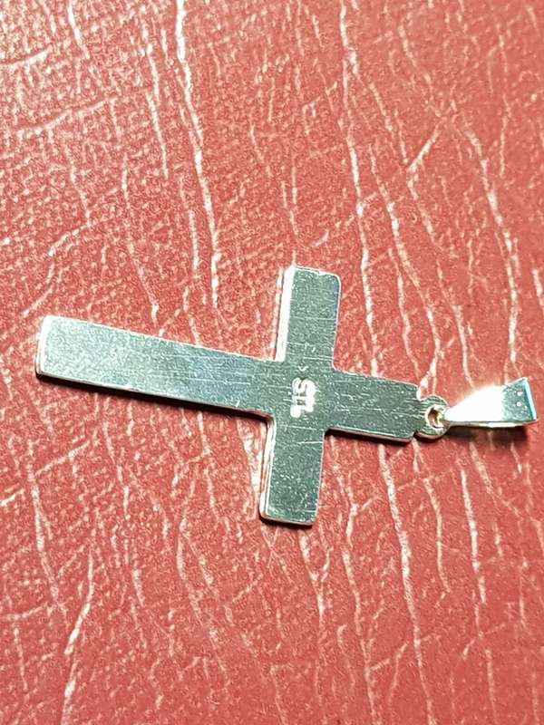 Lovely Genuine Solid Sterling Silver Cross Pendant in Excellent Condition - [3,15 g]