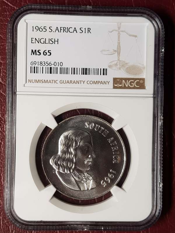 1965 RSA Silver R1 English - NGC Graded MS 65