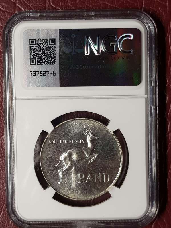 1965 RSA Silver R1 English - NGC Graded MS 65