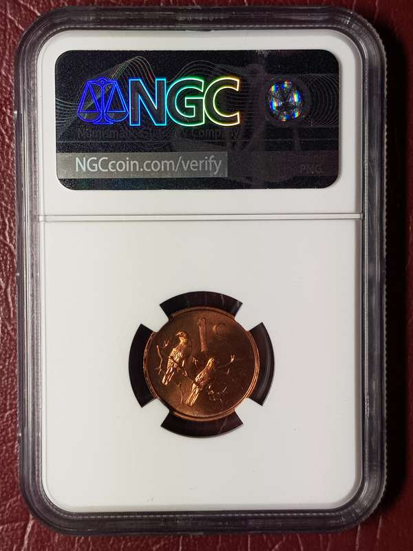 1965 RSA 1 CENT ENGLISH - NGC GRADED PF 65 RB