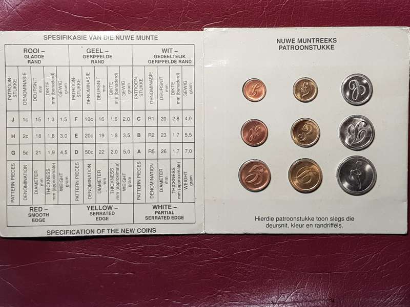 RSA Mint New Coins Series 1989 Pattern Pieces In Original Folder