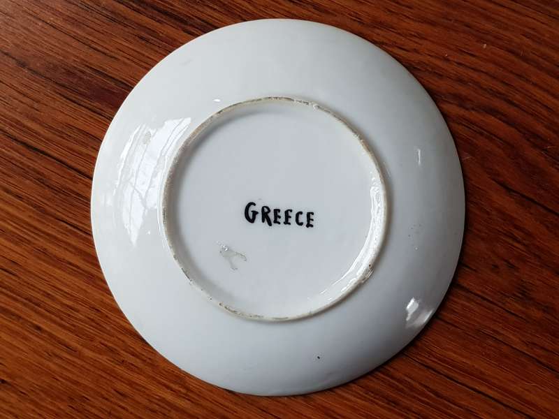 Porcelain Greece Plate In Very Good Condition - [Diameter 98 mm]