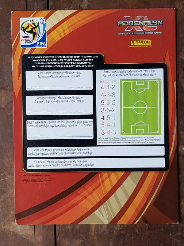 Panini Game Board Adrenalyn FIFA World Cup