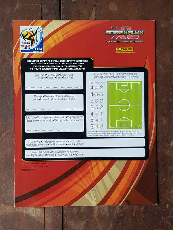 Panini Game Board Adrenalyn FIFA World Cup