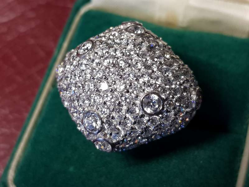 Lovely Genuine Solid Sterling Silver Ring In Excellent Condition - [11,4 g]*