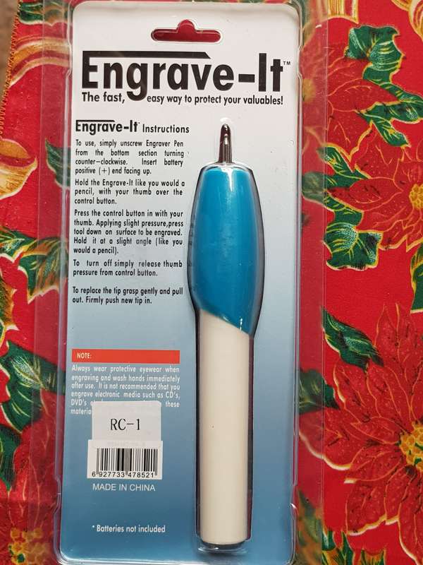 Engrave-It Handheld Battery Operated Engraving Pen In Perfect Condition