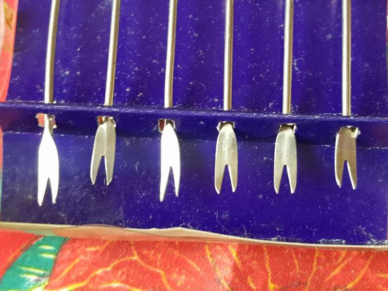 A Set Of 6 Vintage Pickle Forks In Perfect Condition