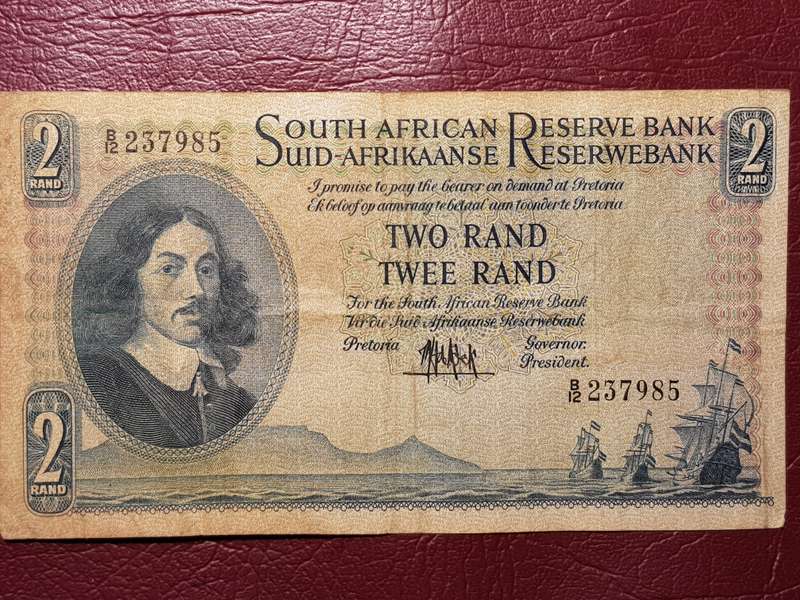 RSA Two Rand Note 1st issue 1961 - MH de Kock