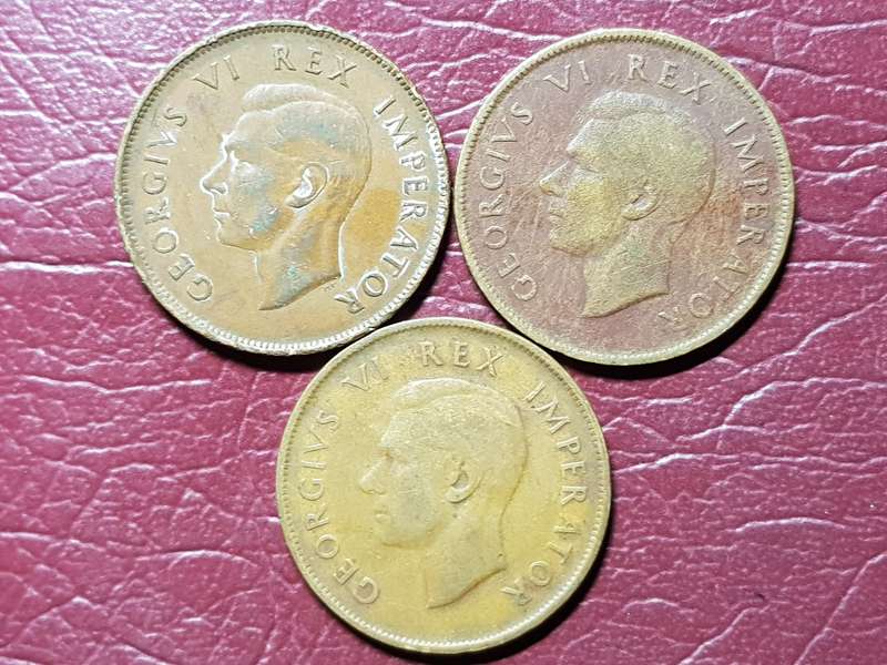 A Lot Of 3 x 1942 SA Union Pennies - [Bid per coin to take all]