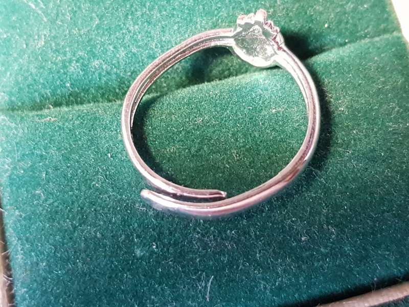 Lovely Genuine Solid Adjustable Sterling Silver Ring In Good Condition - [1,59 g]