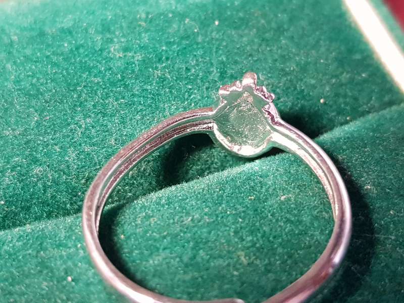 Lovely Genuine Solid Adjustable Sterling Silver Ring In Good Condition - [1,59 g]