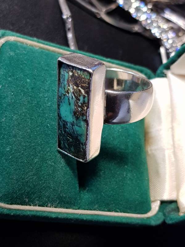 Lovely Genuine Solid Sterling Silver Handmade Ring In Very Good Condition - [11,5 g]