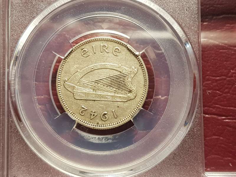 1942 Ireland Silver Shilling