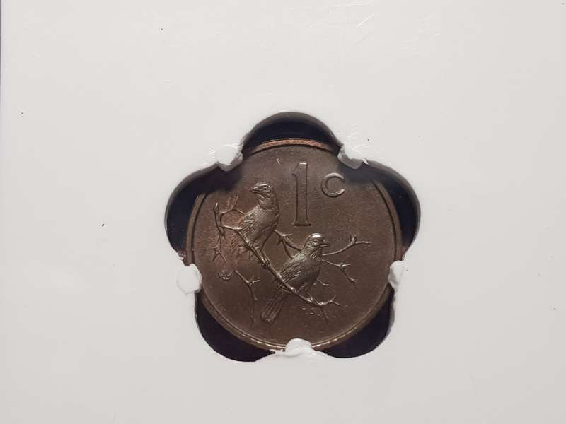 1965 RSA 1 Cent English SANGS Graded PF 65