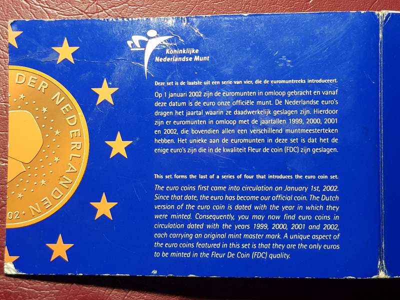 2002 Netherland Coin Set Capsuled In Folder