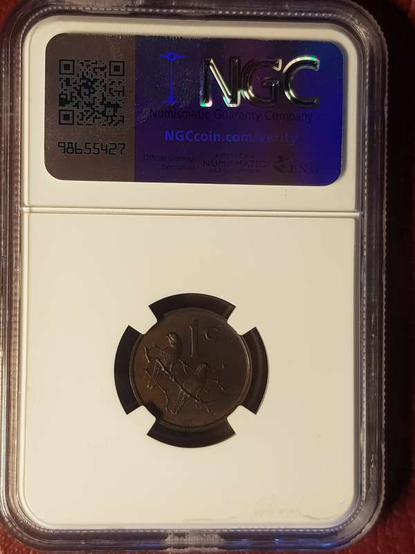 1965 RSA Cent English - NGC GRADED MS 62 BN