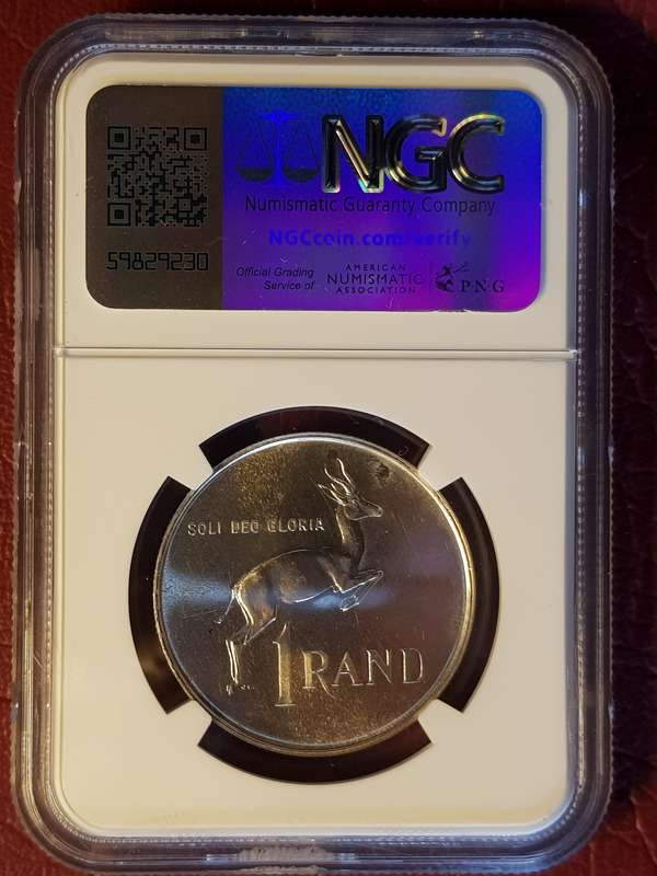 1965 RSA Silver R1 English - NGC Graded MS 64