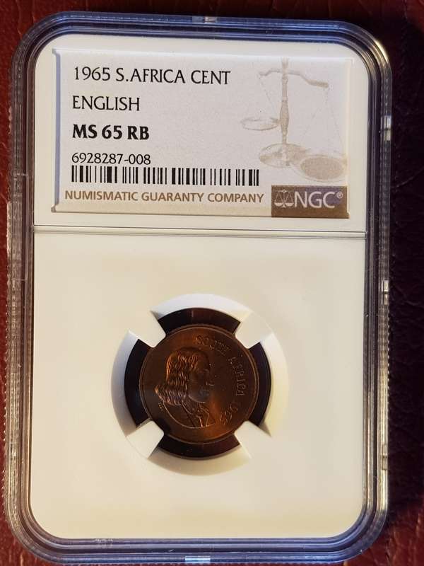 1965 RSA Cent English - NGC GRADED MS 65 RB
