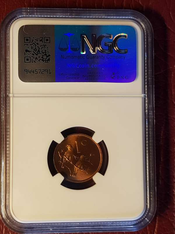 1965 RSA Cent English - NGC GRADED MS 65 RB