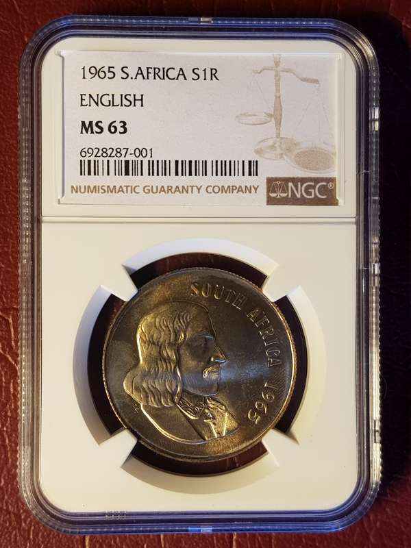 1965 RSA Silver R1 English - NGC Graded MS 63