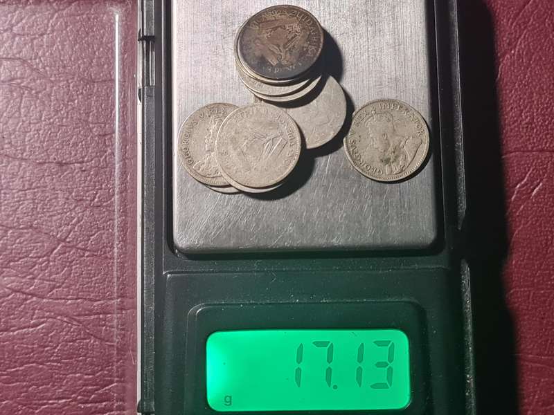 17,1 g Scrap SA UNION .800 Silver coins