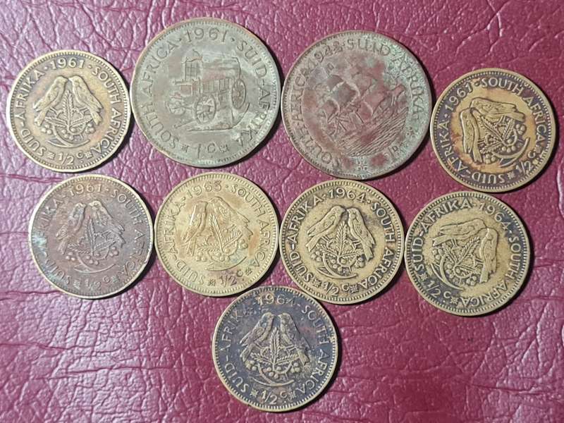 10 x RSA Old One Cents and Half Cents