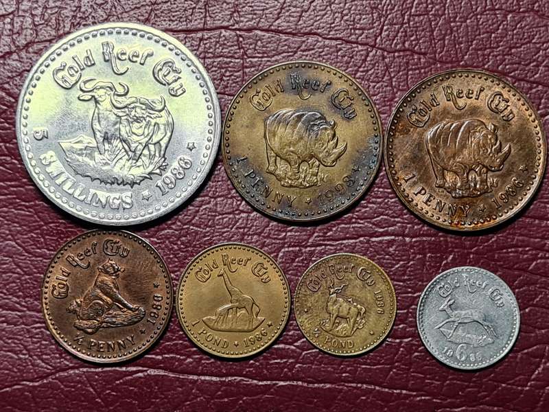 7 x Gold Reef City Tokens