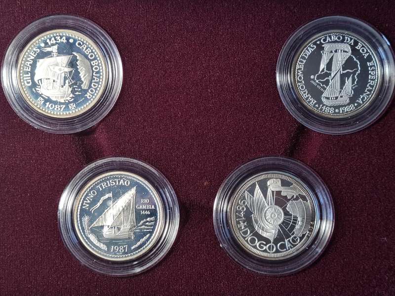 Portuguese Discovery Capsuled Proof Silver Commemorative Coin Set 1988