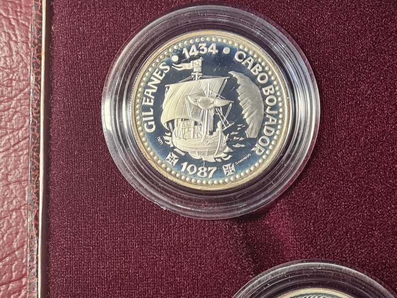 Portuguese Discovery Capsuled Proof Silver Commemorative Coin Set 1988