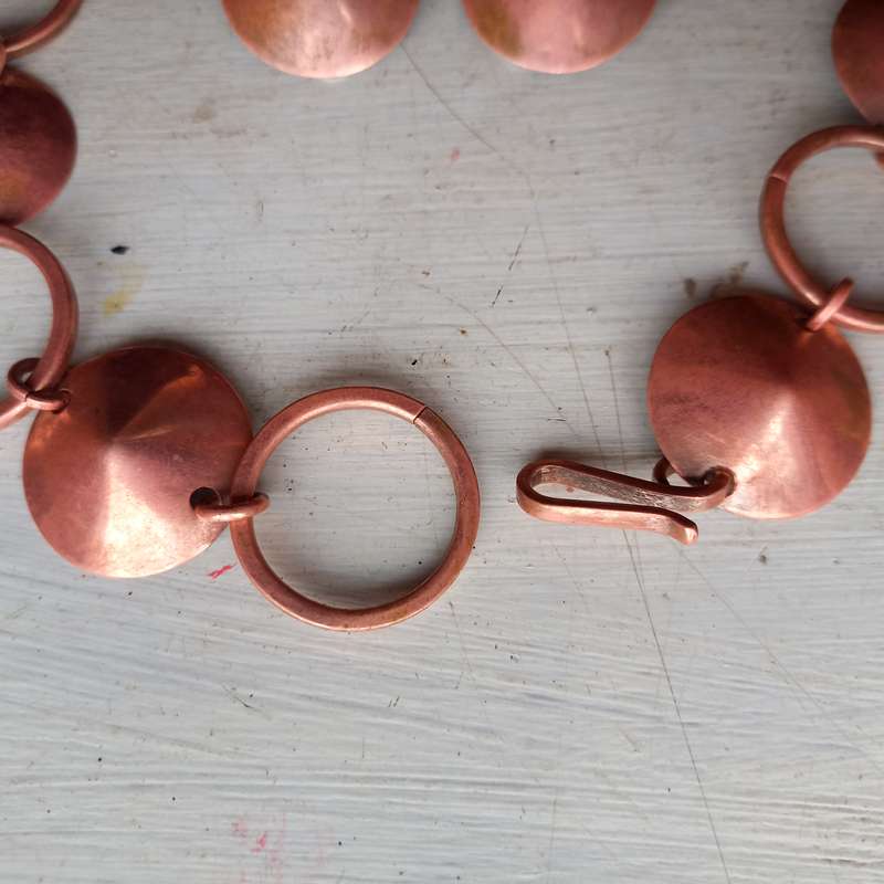 Vinatge Copper Jewelry set. Unable to read mark