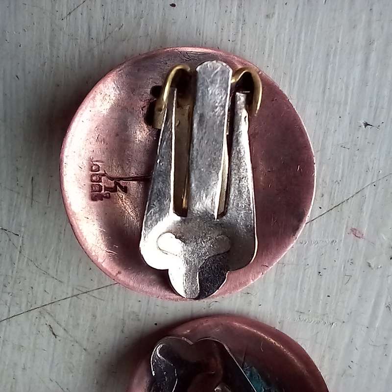 Vinatge Copper Jewelry set. Unable to read mark